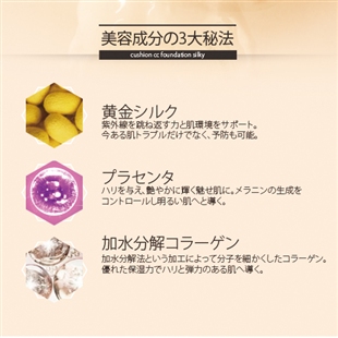 【クッションCCファンデーション(シルキー)ピンクオークル3個セット】